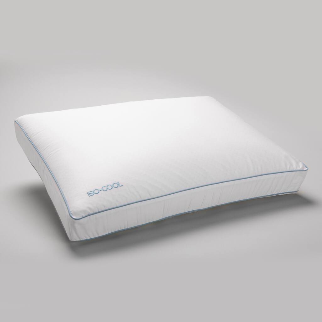 Splendorest IsoCool Side Sleeper Memory Foam Bed Pillow with Outlast Cover - White