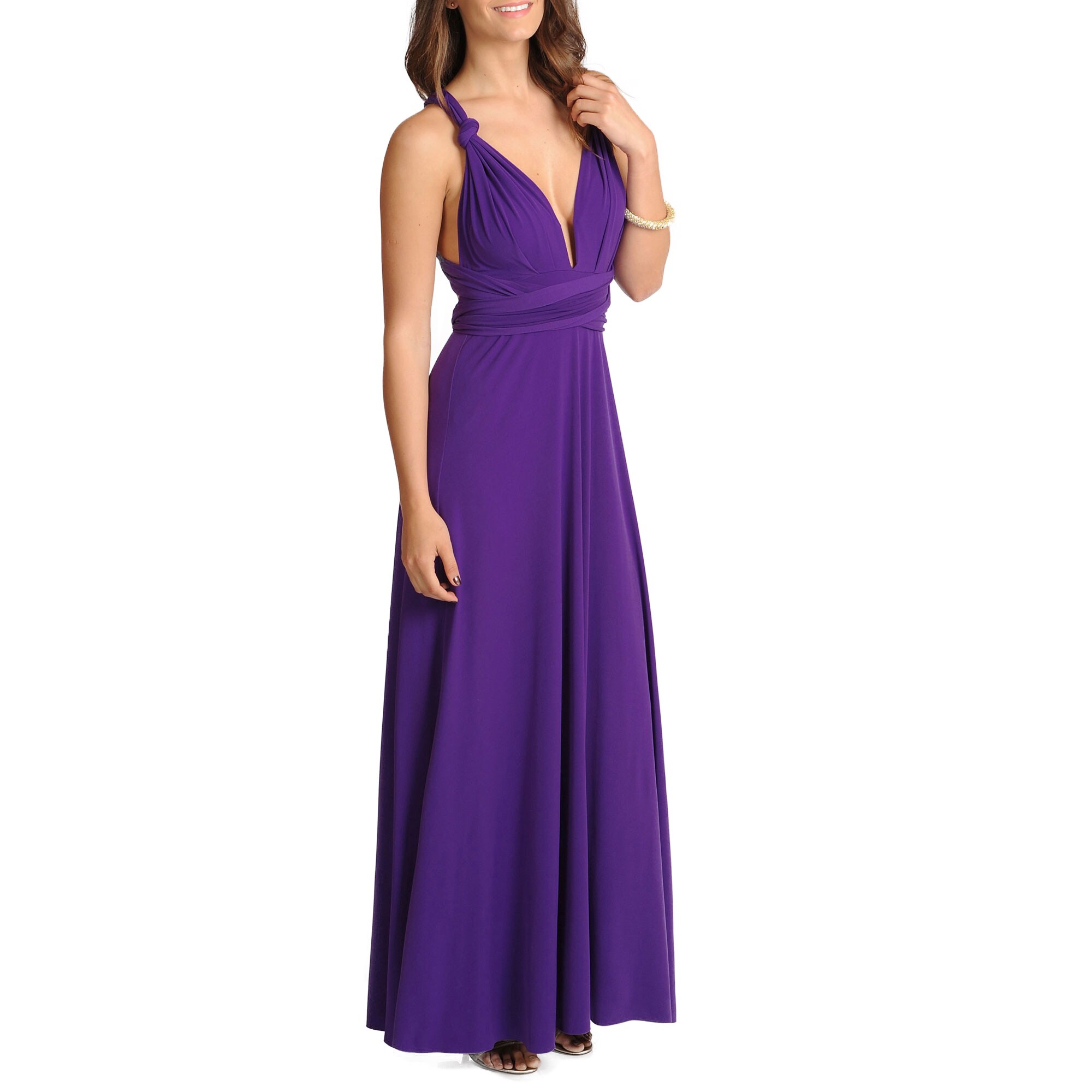 Von Vonni Women's Solid Convertible Gown (One size) - Overstock ...