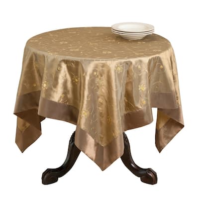 Traditional Glam Embroidered Sequined Tablecloth