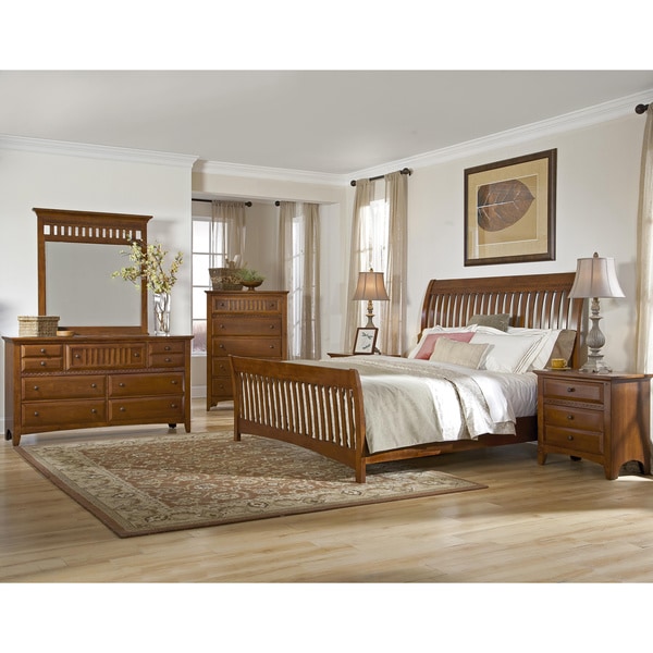 Vaughan Simply Shaker Too 4 piece Queen Sleigh Bedroom Set  