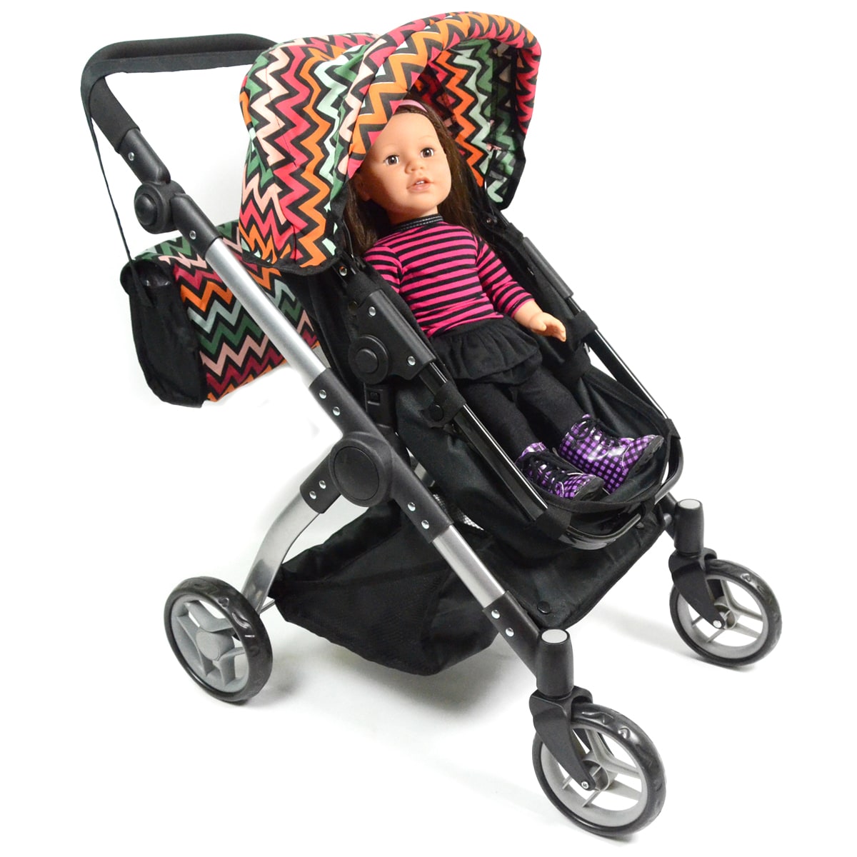 The New York Doll Collection 2 in 1 Convertible Babyboo Doll Stroller
