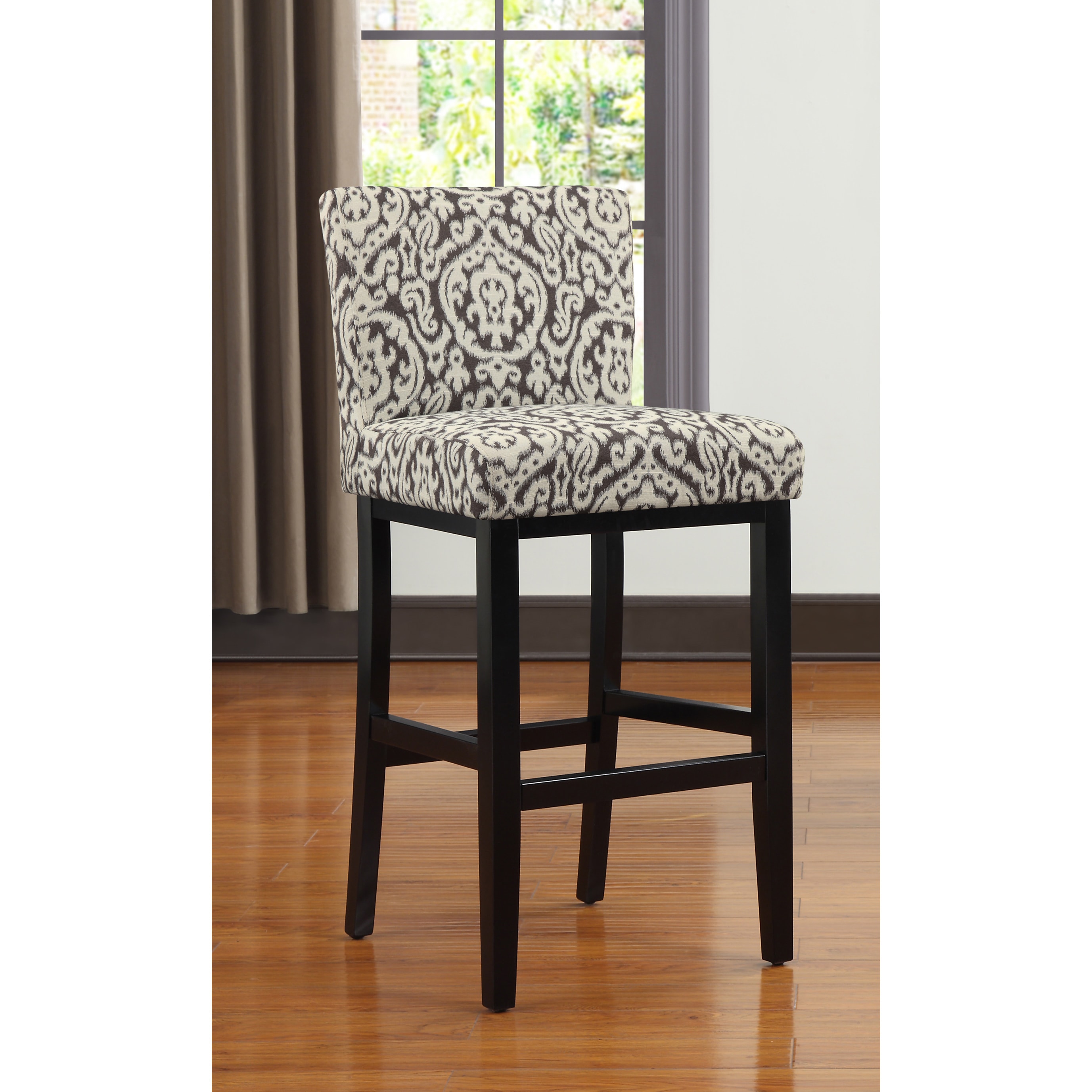 Portfolio Orion Ivory Medallion Upholstered 29 inch Bar Stool