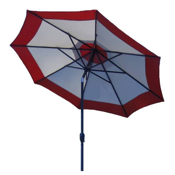 Shop Black Friday Deals On Lauren Company Custom Tilting 2 Tone Beige Rust Patio Umbrella Overstock 8244907