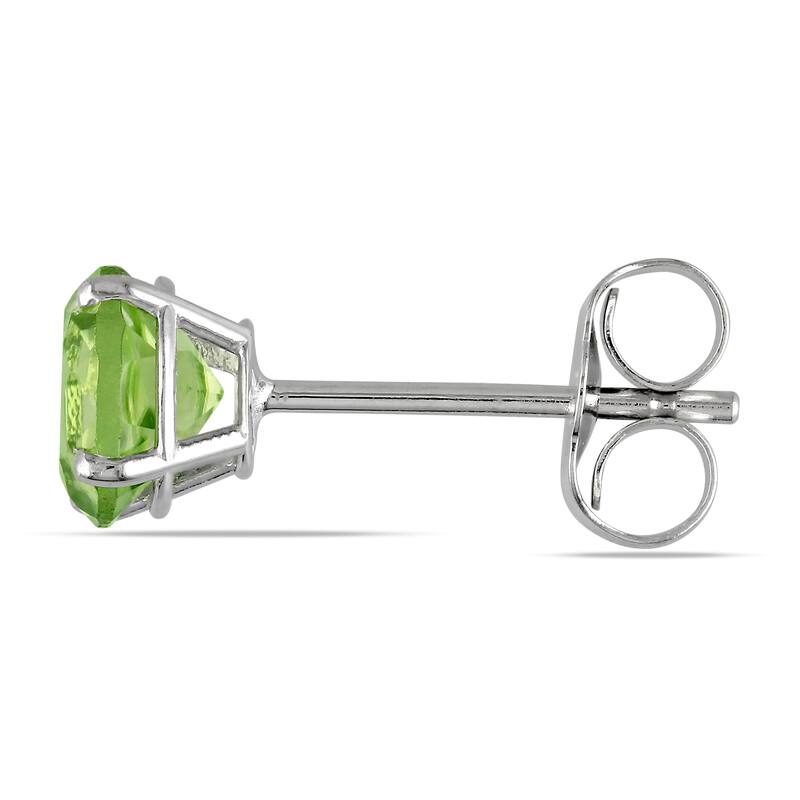 Miadora 14k White Gold Peridot Stud Earrings