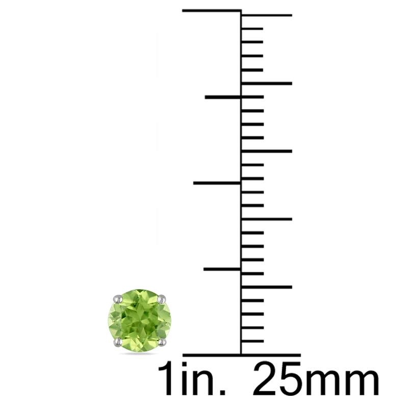 Miadora 14k White Gold Peridot Stud Earrings