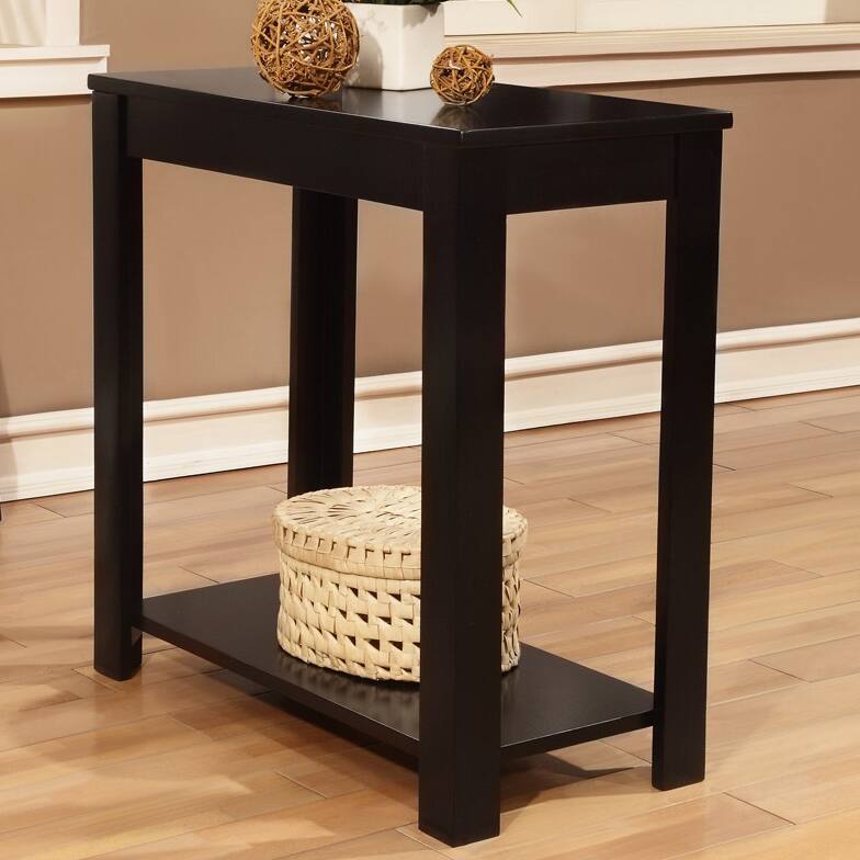 Black Wooden Chair Side End Table