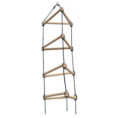 Swing-N-Slide Triangle Rope Ladder with Black Nylon Ropes - 22" W x 22" L x 92" H