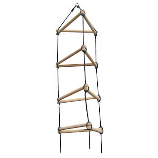 Swing-N-Slide Triangle Rope Ladder with Black Nylon Ropes - 22" W x 22" L x 92" H