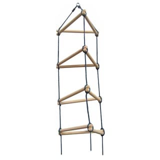 Swing-N-Slide Triangle Rope Ladder with Black Nylon Ropes - 22" W x 22" L x 92" H