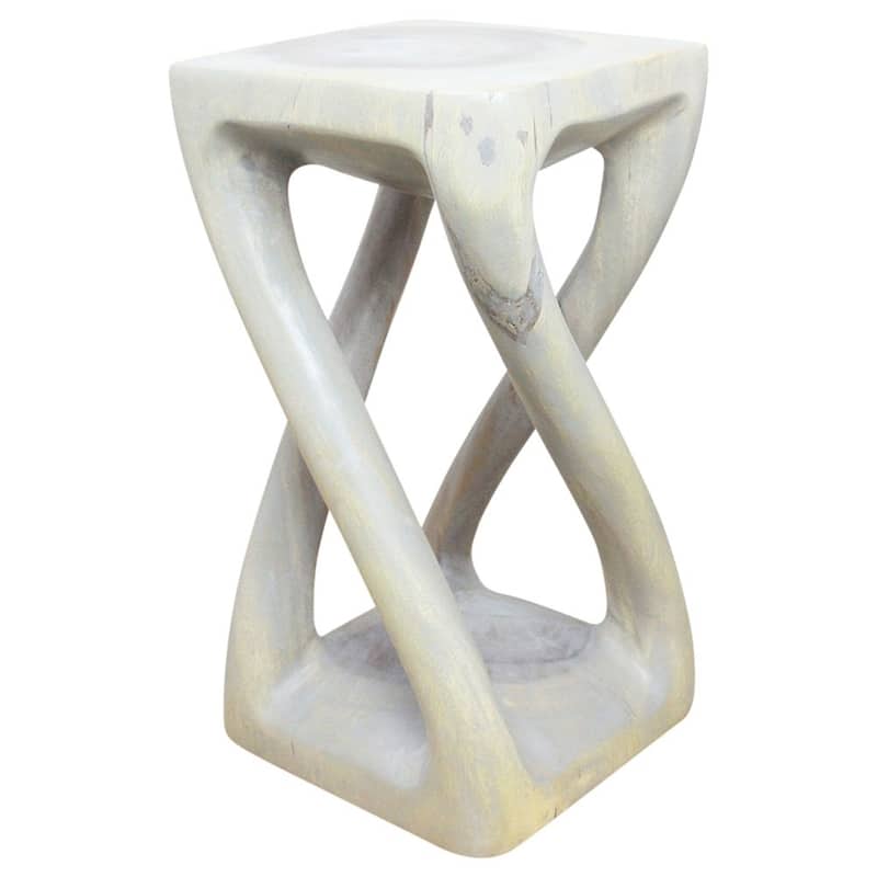 Handmade Eco Wood Vine Twist Stool/End Table (Thailand) - 12" x 12" x 22"