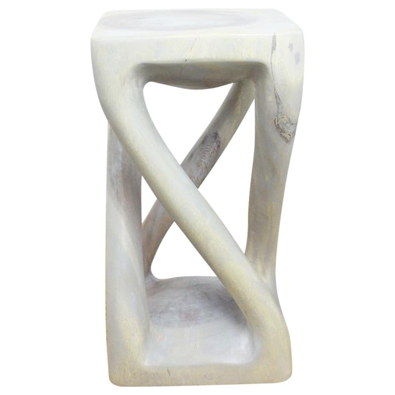 Handmade Eco Wood Vine Twist Stool/End Table (Thailand) - 12" x 12" x 22"