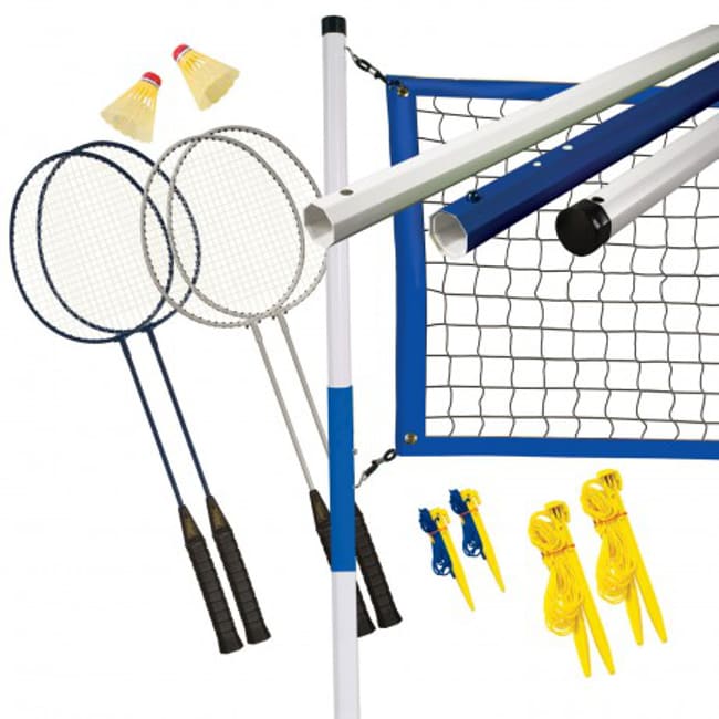 Franklin Sports Recreational Badminton Set (White, Blue, YellowDimensions 9 inches x 27 inches x 2 inches Weight 3 )