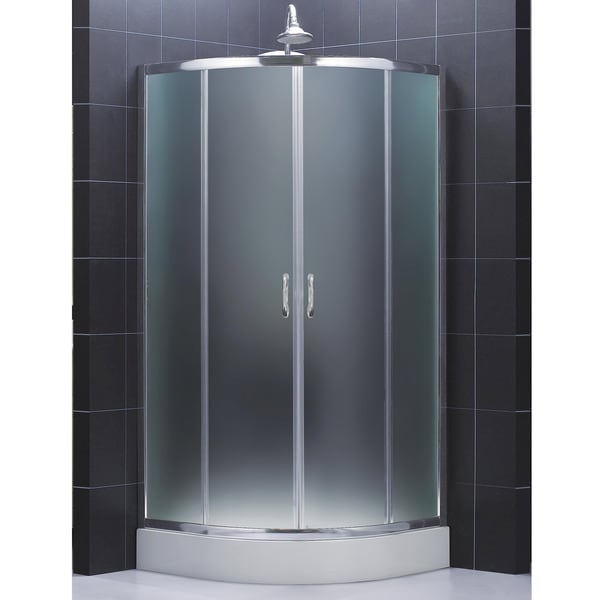 DreamLine Prime Sliding Frosted Shower Enclosure and 38x38 inch Shower