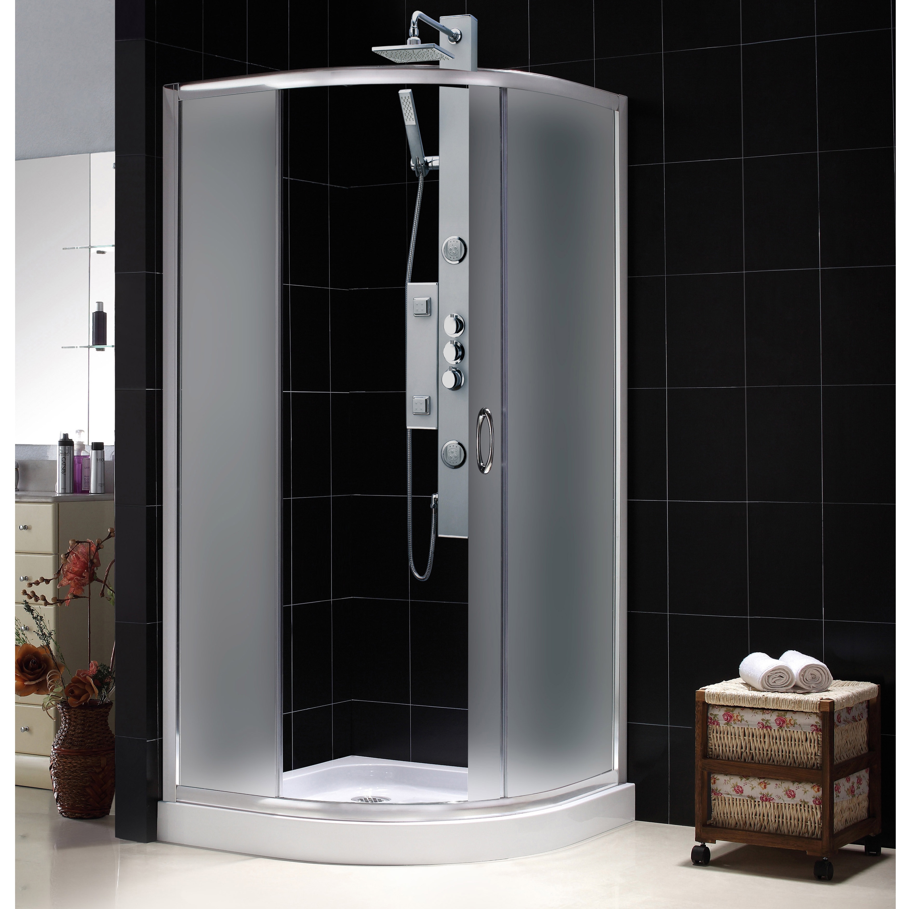 Dreamline Solo Sliding Shower Enclosure And 38x38 inch Shower Tray