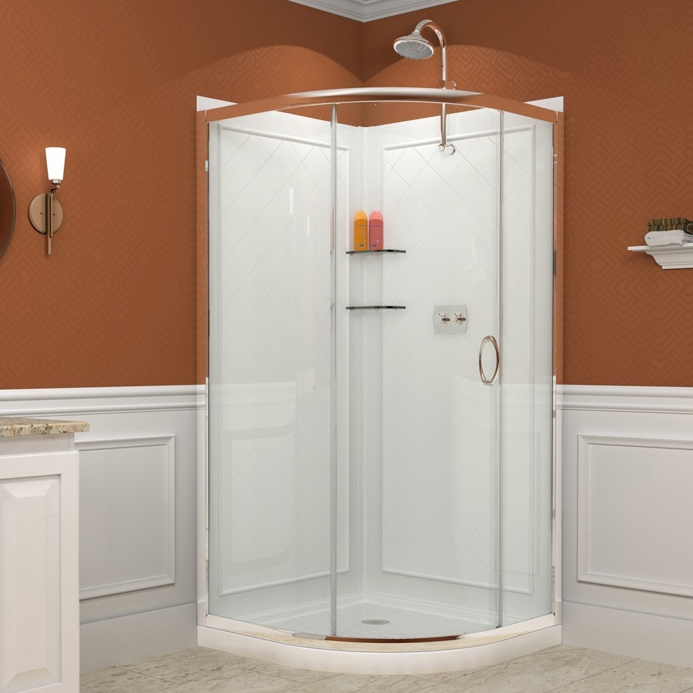 Dreamline Solo Sliding Shower Enclosure, Base And Shower Backwall Kit