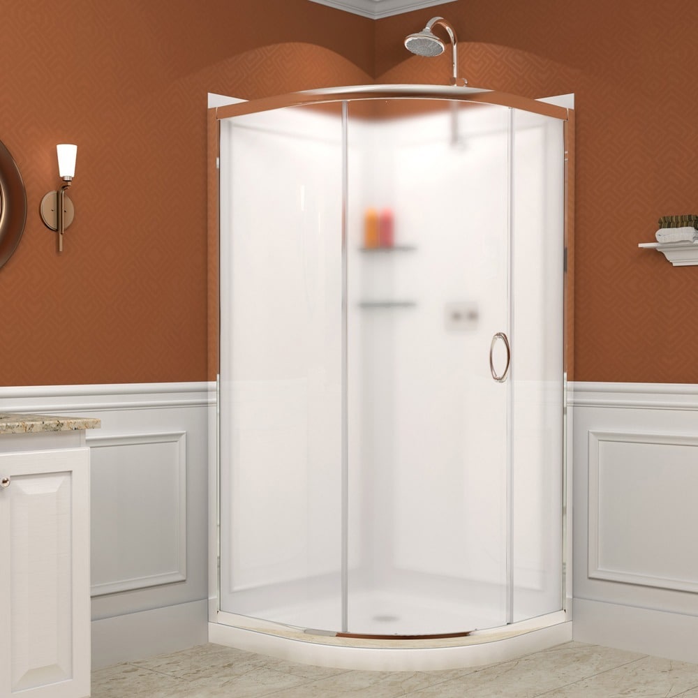 Dreamline Solo Sliding Shower Enclosure, Base And Shower Backwall Kit