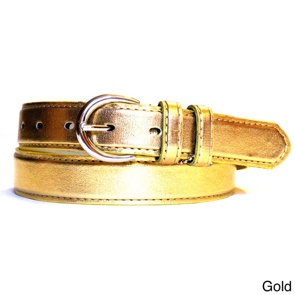 Women's Metallic Leather Dress Belt Women's Belts