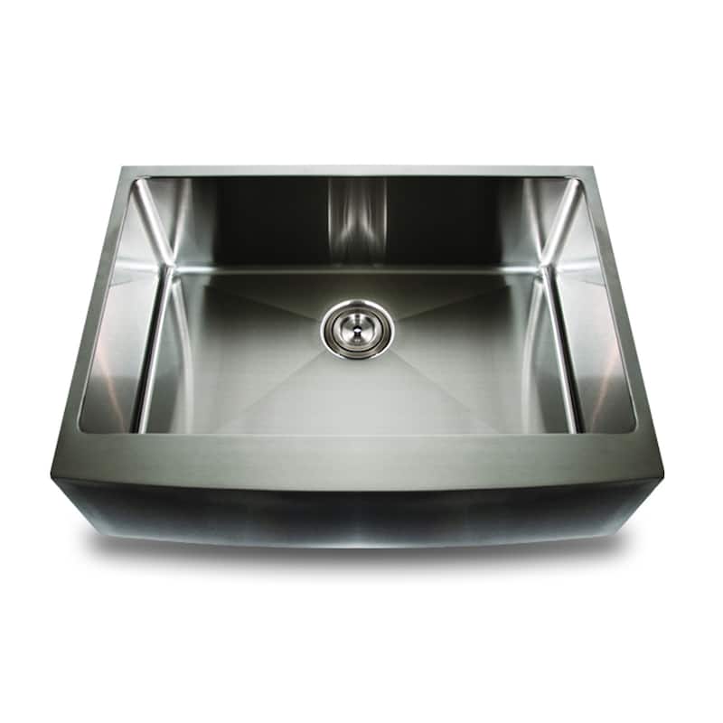 Stainless Steel 30-inch Apron Kitchen Sink with grid and drain