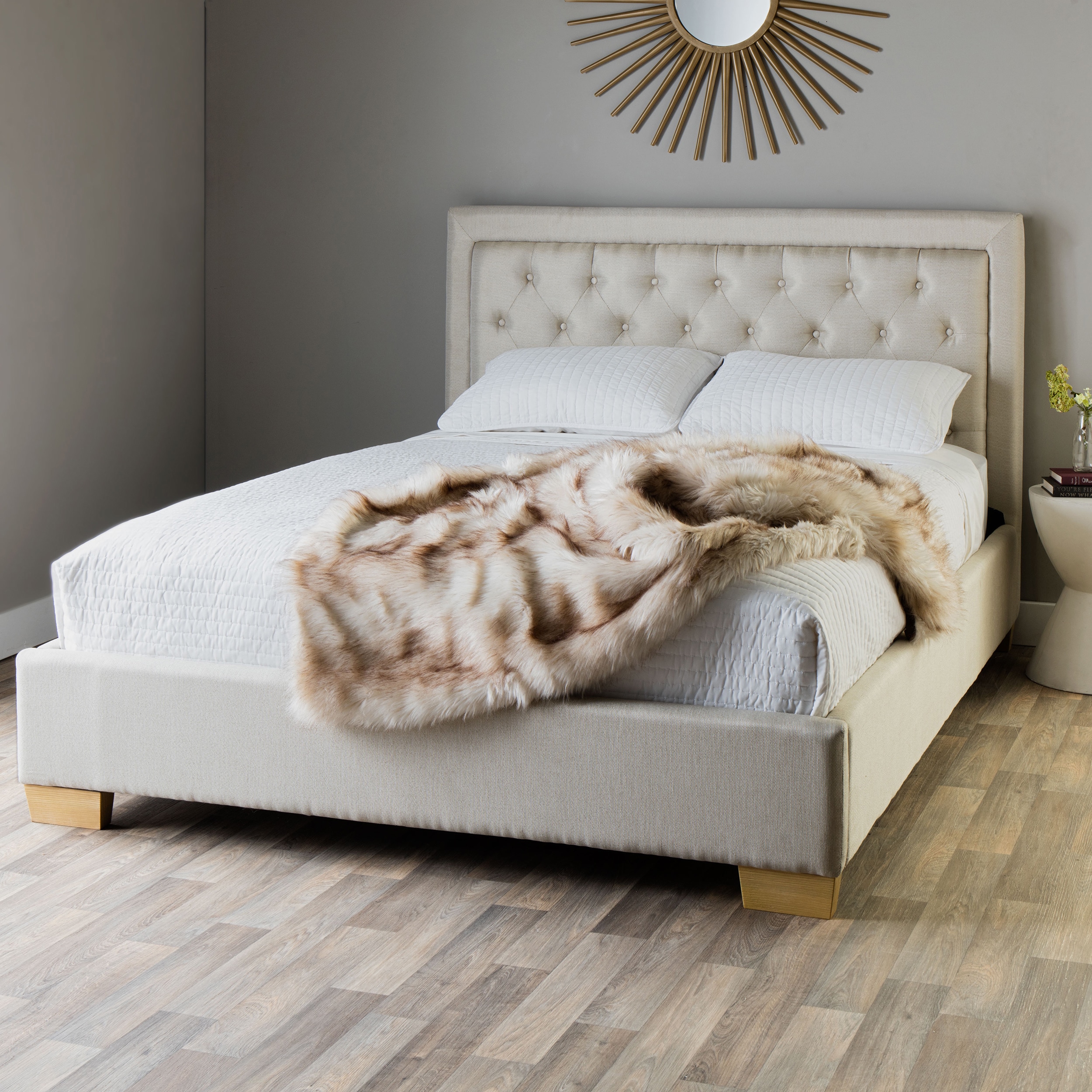 Siam Majestic Queen Bed Beige Size Queen