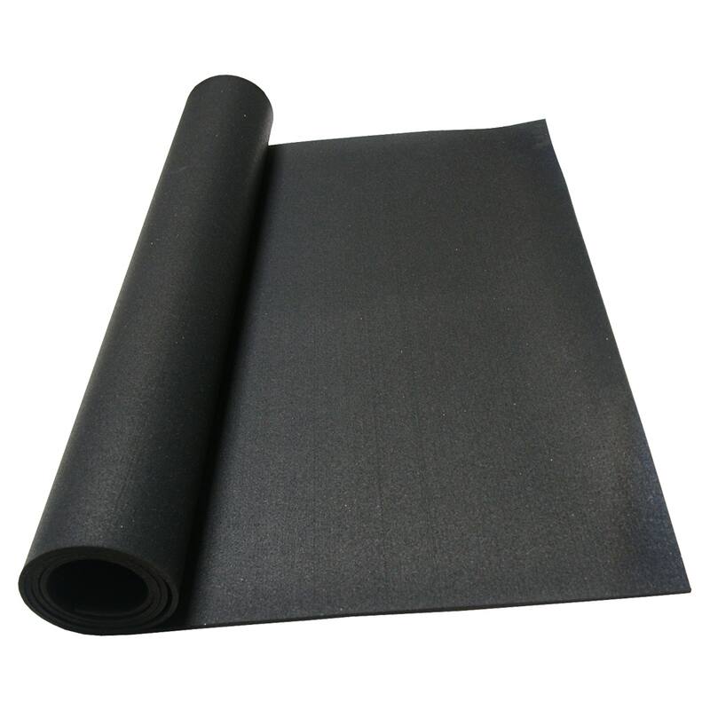 Rubber Cal "Elephant Bark" Rubber Flooring - 1/4 in. x 4 ft. x 9 ft. - Black - 48 x 108