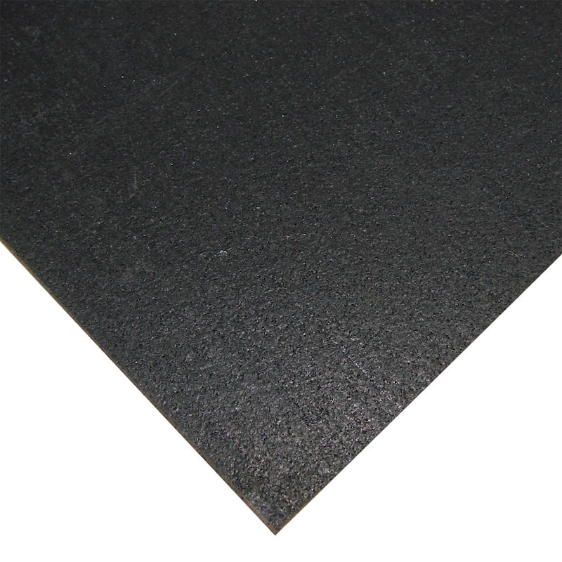 Rubber Cal "Elephant Bark" Rubber Flooring - 1/4 in. x 4 ft. x 7 ft. - Black - 48 x 84