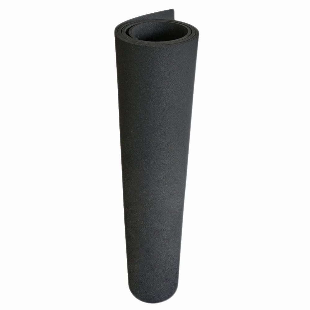 Rubber-Cal "Recycled Flooring" 1/4 in. x 4 ft. x 3 ft. - Black Rubber Mats - 48 x 36