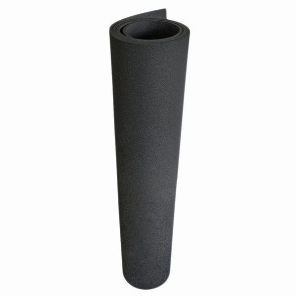 Rubber-Cal Recycled Flooring 1/4 in x 4 ft x 8 ft - Black Rubber Mats