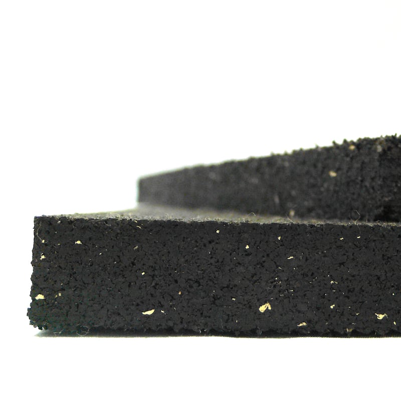 Rubber-Cal Shark Tooth Heavy Duty Mat, Black, 3/4-Inch x 4 x 6-Feet - 48 x 72
