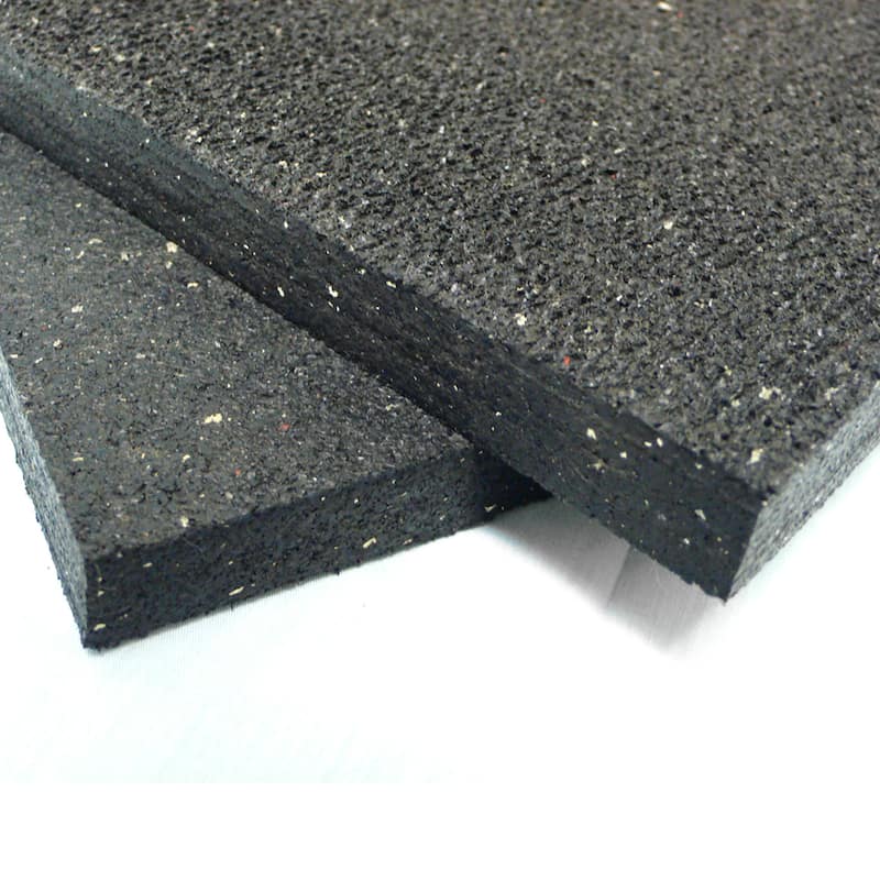 Rubber-Cal Shark Tooth Heavy Duty Mat, Black, 3/4-Inch x 4 x 6-Feet - 48 x 72