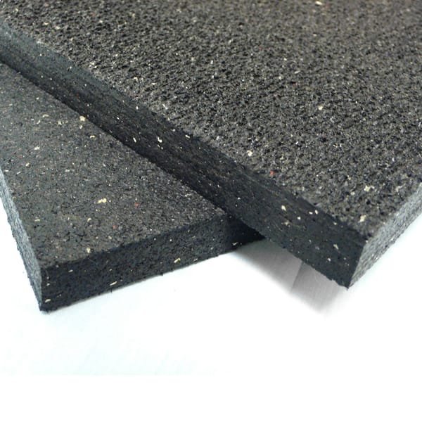 Rubber Cal Recycled Floor Mat Black 1/4-Inch x 4 x 10-Feet