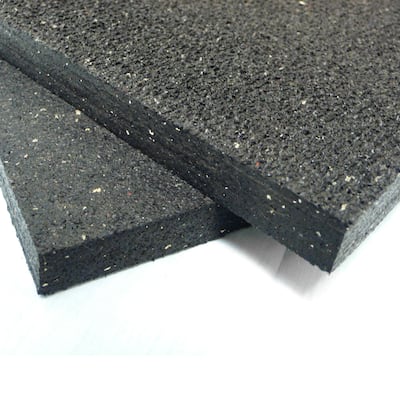 Rubber-Cal Shark Tooth Heavy Duty Mat, Black, 3/4-Inch x 4 x 6-Feet - 48 x 72