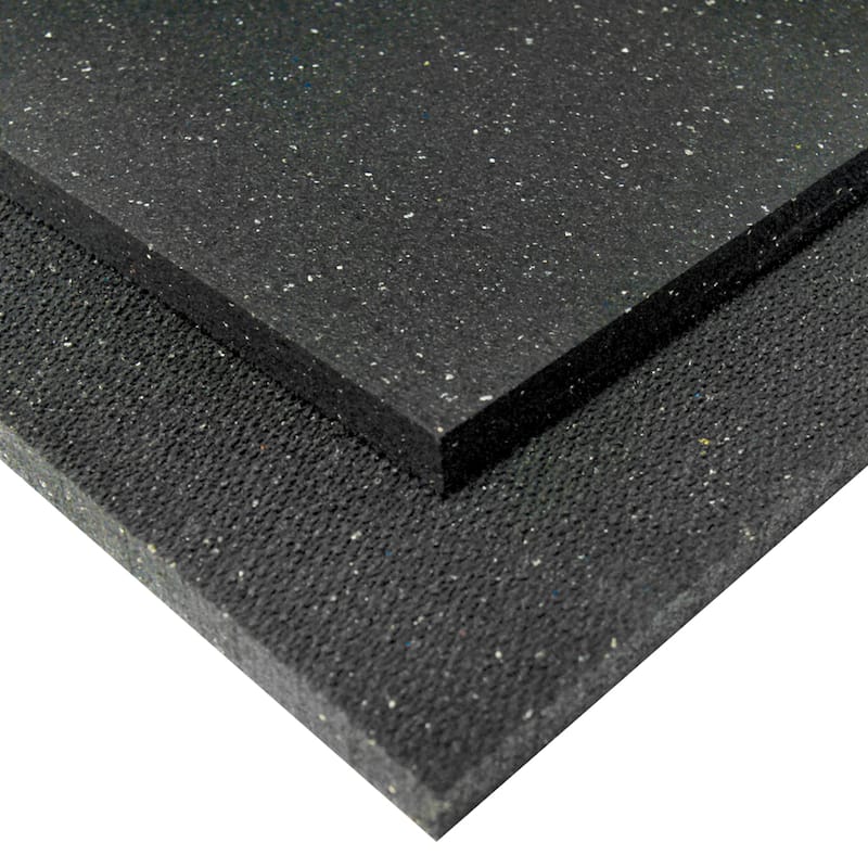 Rubber-Cal Shark Tooth Heavy Duty Mat, Black, 3/4-Inch x 4 x 6-Feet - 48 x 72