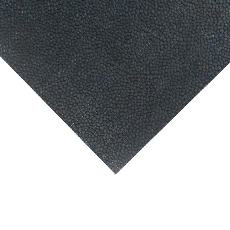 Rubber-Cal Tuff-N-Elastic Black Rubber Flooring Mat - 48 x 72