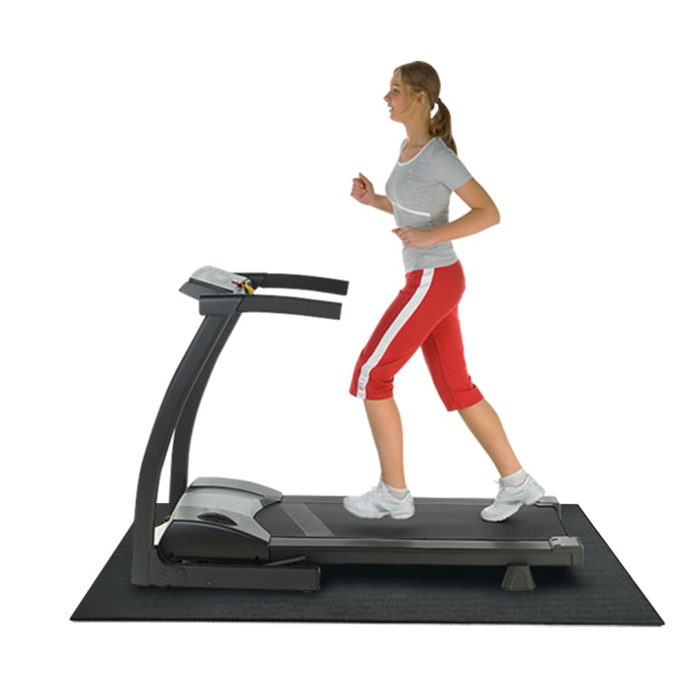 Rubber-Cal Treadmill Mat - 3/16 in. x 4 ft. x 6.5 ft. - Black - 48 x 78