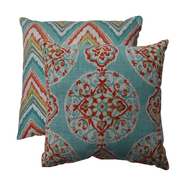 Pillow Perfect Mirage/ Chevron 16.5 inch Throw Pillows (Set of 2)