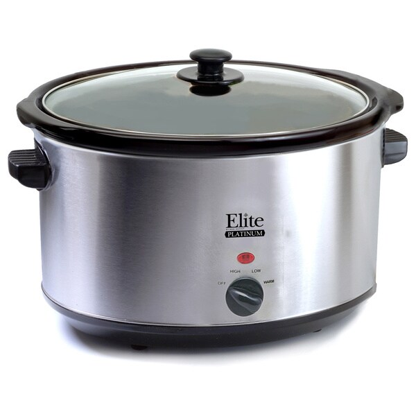 Elite Cuisine Stainless Steel 8.5-quart Slow Cooker - Free Shipping On ...