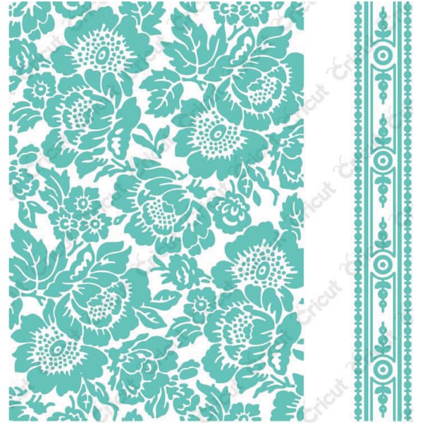 Cricut Cuttlebug 5X7in Embossing Folder/Border Anna Griffin Poppy