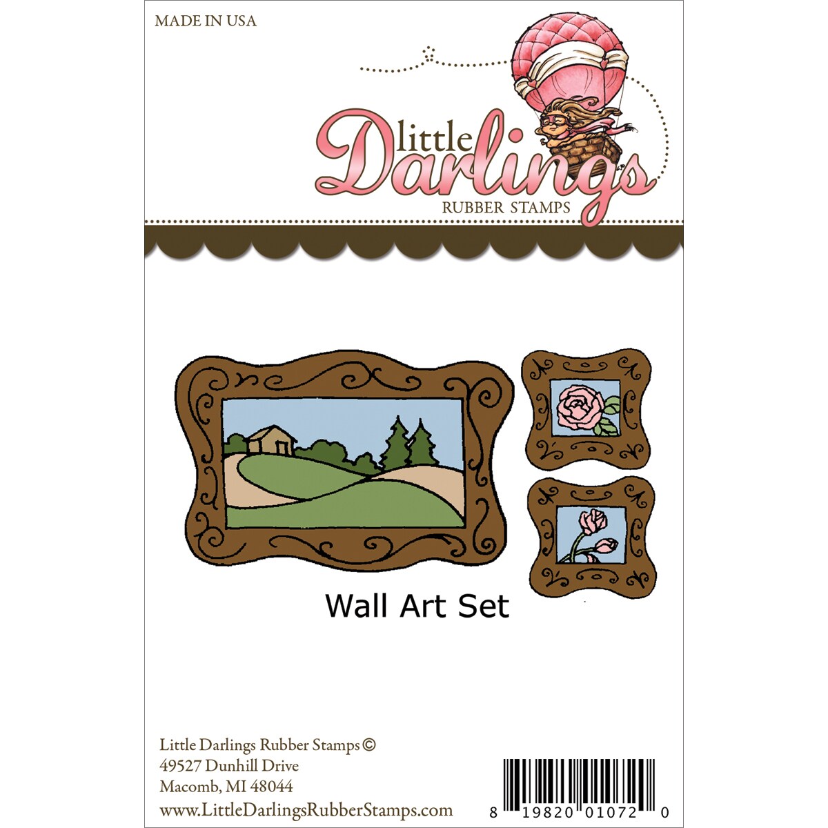 Little Darlings Unmounted Rubber Stamp wall Art Set