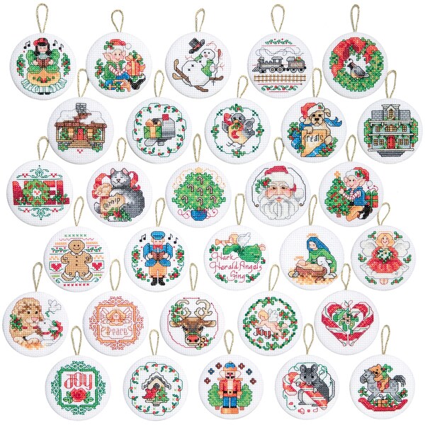 Lotsa Christmas Ornaments Counted Cross Stitch Kit-2 
