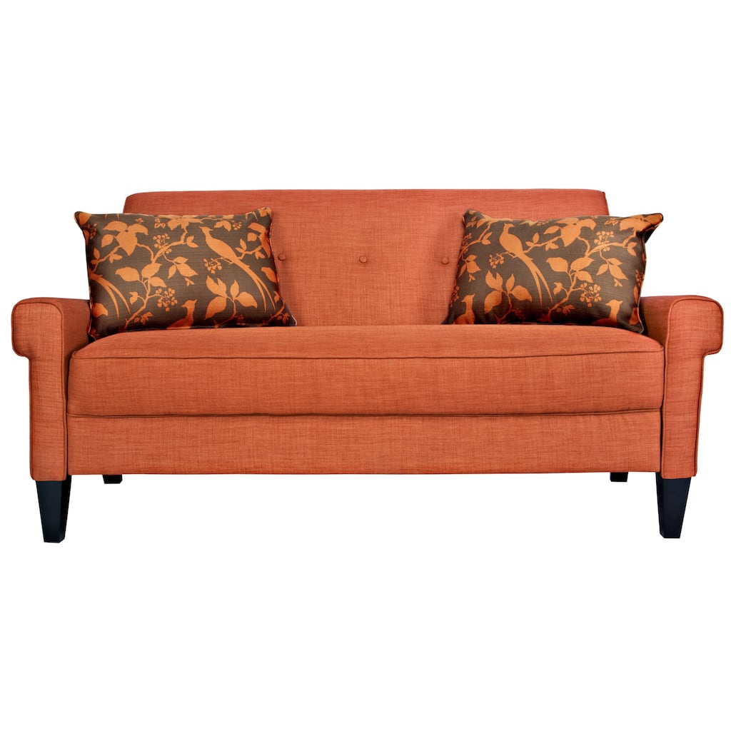 Handy Living Ennis California Vintage Orange Sofa