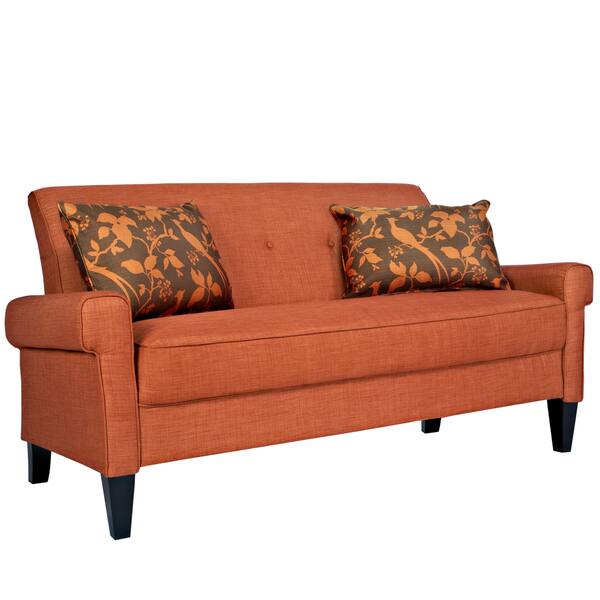 Shop Handy Living Ennis California Vintage Orange Sofa Shop Handy Living Ennis California Vintage Orange Sofa