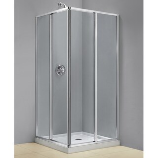 DreamLine Cornerview Sliding Shower Enclosure and 36x36-in Shower Base ...