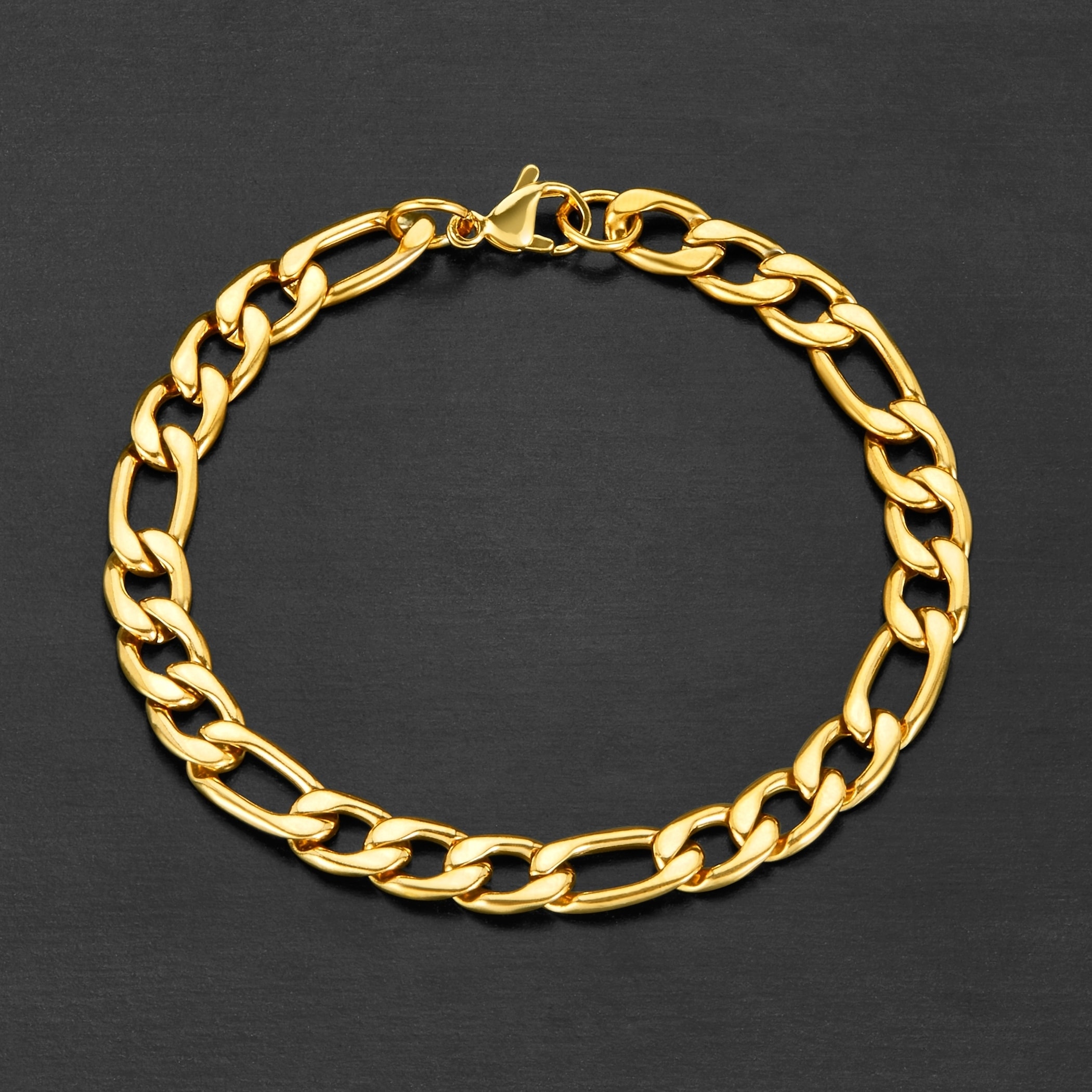 Details about   5mm 9 Inch Long Stainless Steel Figaro Chain Bracelet Quality Bracelets 9" B10