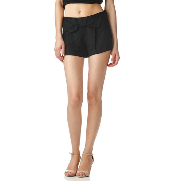 Stanzino Juniors Black Bow Mini Shorts Staurino Shorts