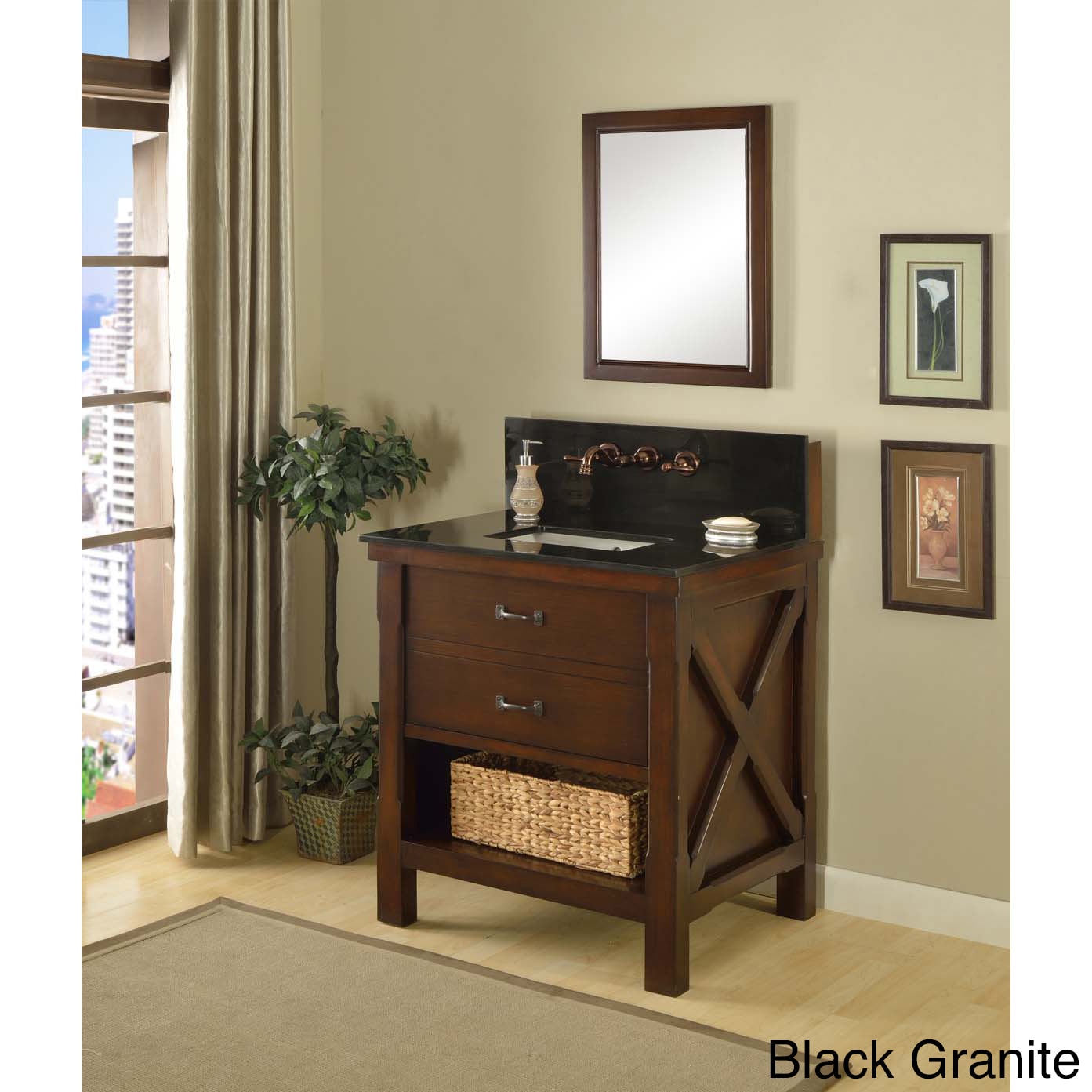 32 inch Espresso Extraordinary Spa Premium Single Vanity Sink Cabinet