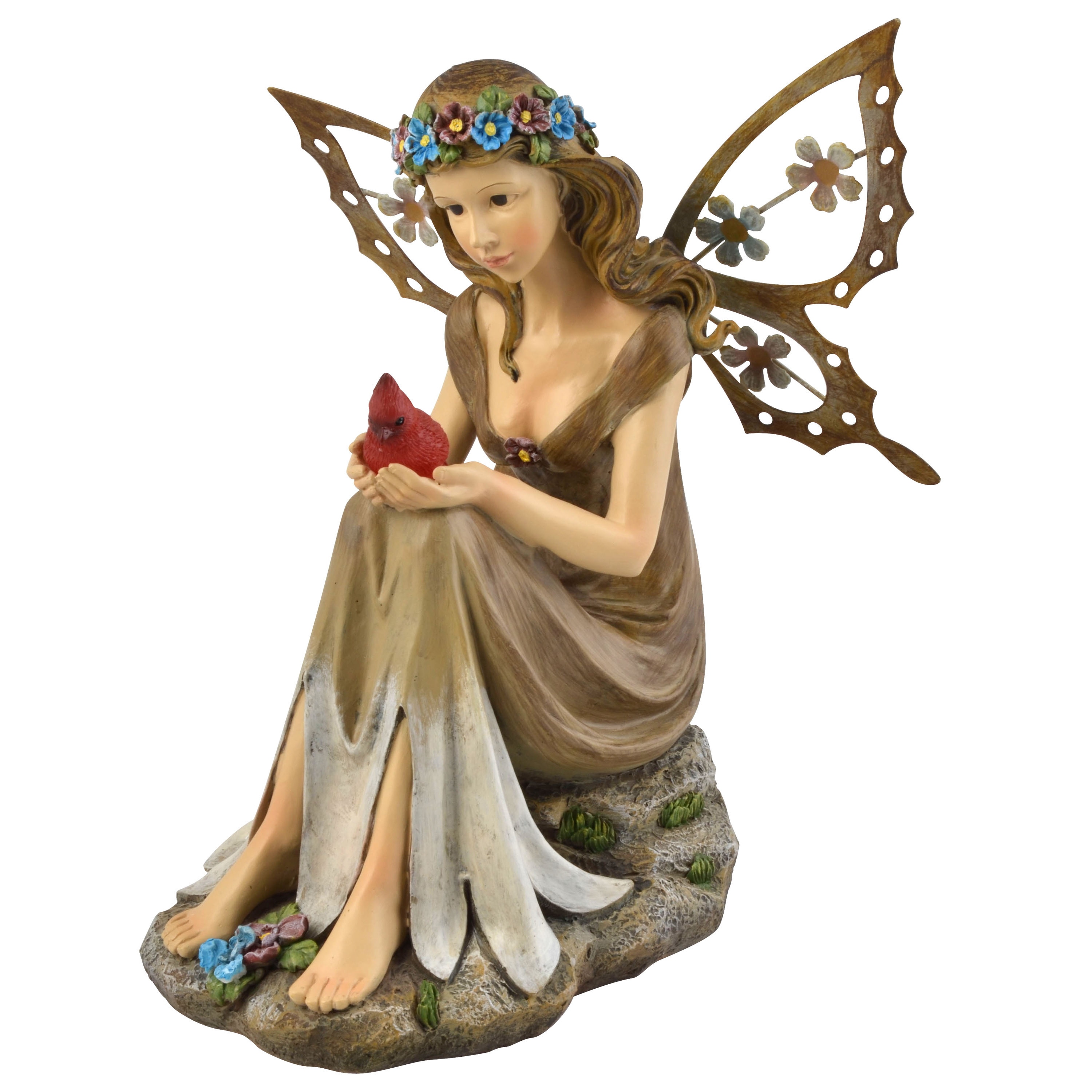 Moonrays Garden Fairy Cardinal Outdoor Lighting Accent