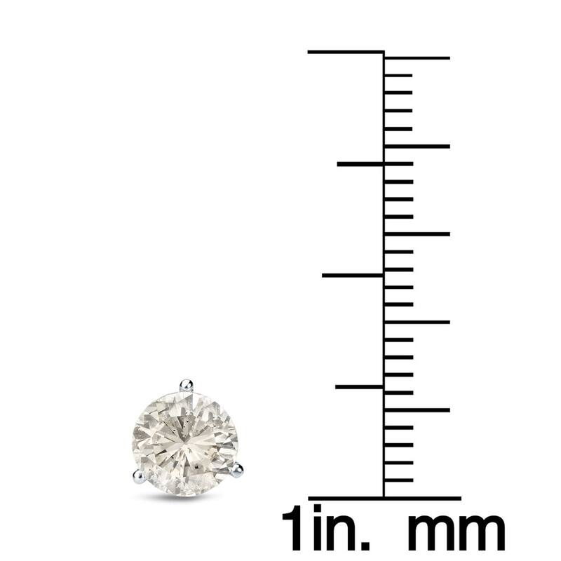 18k Gold 1 to 2ct TDW Certified Round Diamond Stud Earrings by Auriya