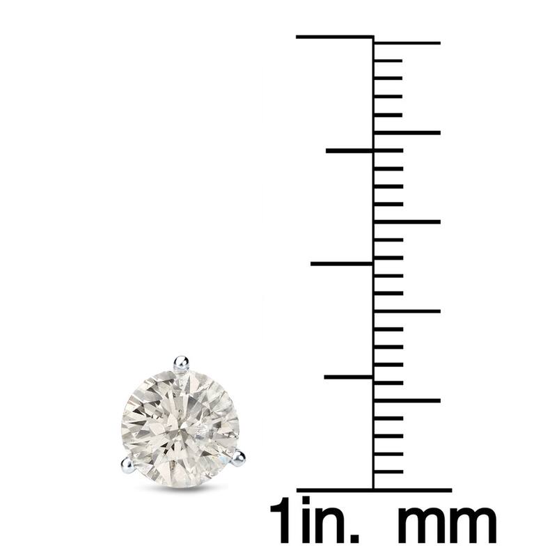 18k Gold 1 to 2ct TDW Certified Round Diamond Stud Earrings by Auriya