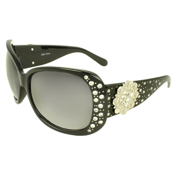 Women's 'Bling Bling' Large Oval Sunglasses - 15577776 - Overstock.com ...