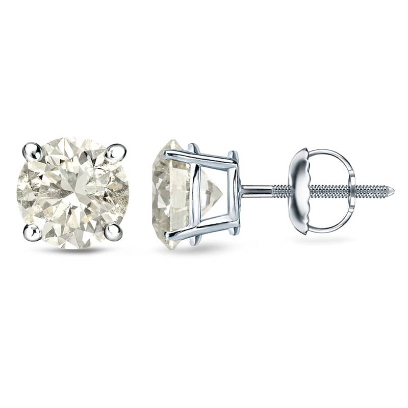 Auriya 1/4 to 3/4 Round Diamond Stud Earrings 18k Gold (J-K, I1-I2)